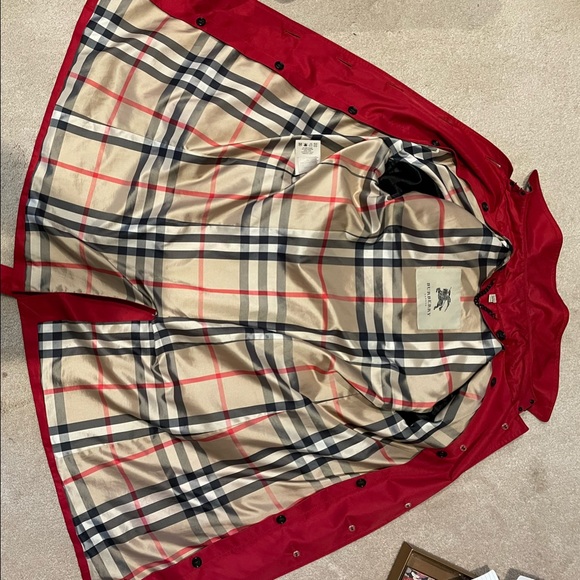 Red Burberry Coat - Picture 7 of 13